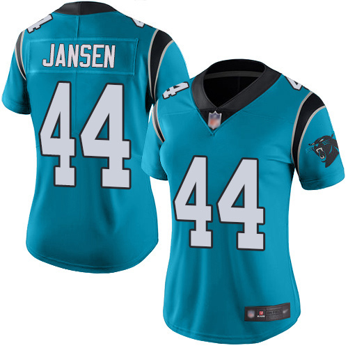 Carolina Panthers Limited Blue Women J.J. Jansen Jersey NFL Football #44 Rush Vapor Untouchable->women nfl jersey->Women Jersey